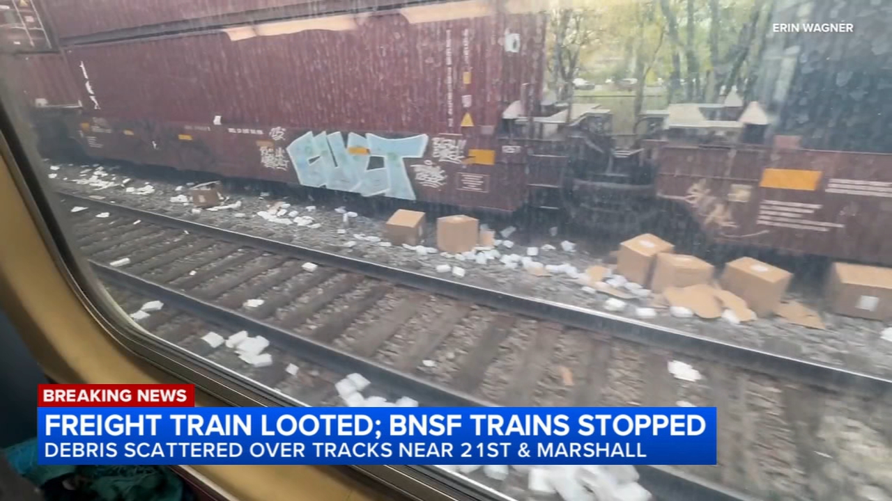 Freight train looted on West Side; BNSF services delayed, Metra says
— ABC7 Chicago (WLS-TV)